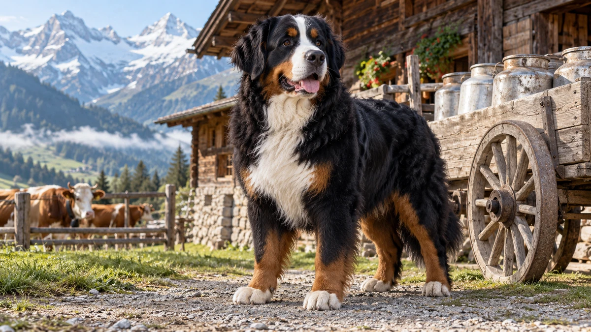 Bernese Dağ Köpeği köpek — ırkın tarihi ve kökeni