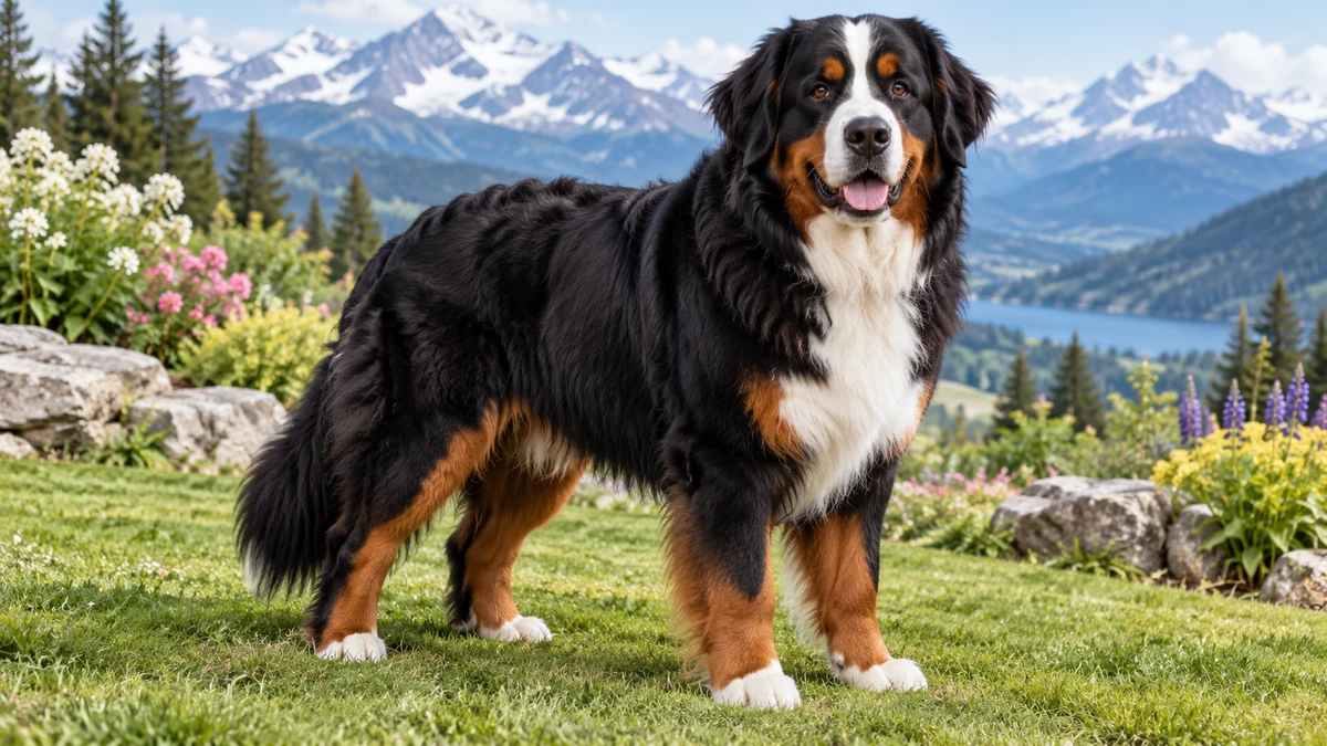 Bernese Dağ Köpeği köpek — simetrik maske renk